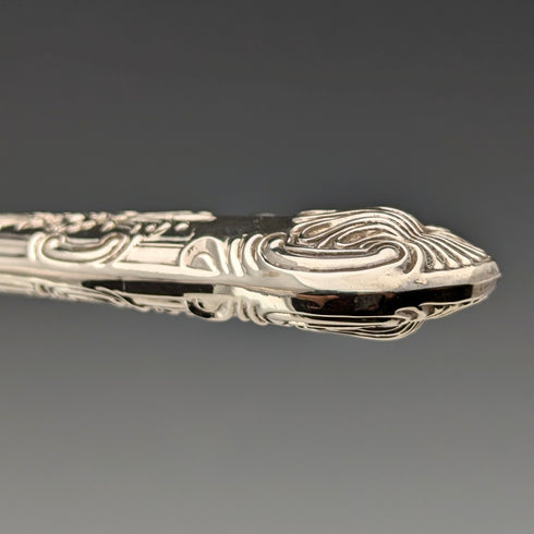 1962 年英國復古純銀手柄蛋糕刀女王圖案